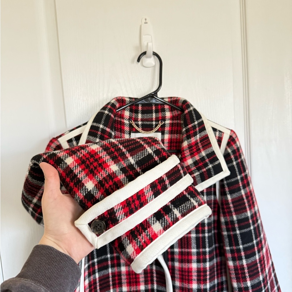 J. Crew Collection Car Coat In Winter Plaid Italian Stadium-Cloth Wool - Picture 8 of 11